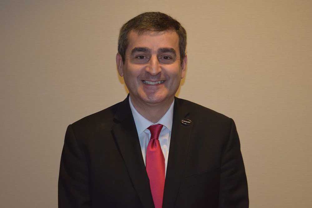 Dr. Joxel Garcia speaking at a cancer conference